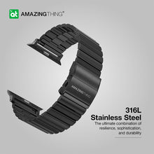 Заредете изображение във визуализатора на галерията – Amazing Thing Band Titan Steel Band TSE49BK for Apple Watch 49/45 black

