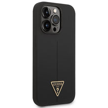 Заредете изображение във визуализатора на галерията – Guess GUHCP14XSLTGK iPhone 14 Pro Max 6.7" black/black hardcase Silicone Triangle
