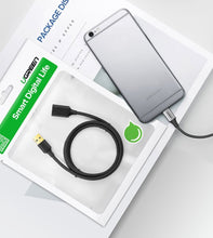 Заредете изображение във визуализатора на галерията – Ugreen cable cord extension adapter USB 3.0 (female) - USB 3.0 (male) 2 m black (US129 10373) - TopMag

