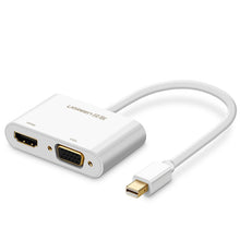 Заредете изображение във визуализатора на галерията – Ugreen HDMI / VGA adapter - mini DisplayPort 4K @ 30 Hz Full HD 1080p white (MD108 10427) - TopMag
