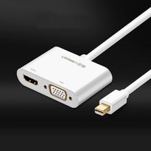 Заредете изображение във визуализатора на галерията – Ugreen HDMI / VGA adapter - mini DisplayPort 4K @ 30 Hz Full HD 1080p black (MD108 10439) - TopMag
