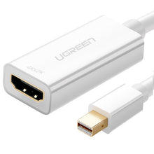 Заредете изображение във визуализатора на галерията – Ugreen adapter cable FHD (1080p) HDMI (female) - Mini DisplayPort (male - Thunderbolt 2.0) white (MD112 10460) - TopMag
