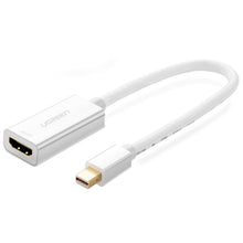 Заредете изображение във визуализатора на галерията – Ugreen adapter cable FHD (1080p) HDMI (female) - Mini DisplayPort (male - Thunderbolt 2.0) white (MD112 10460) - TopMag
