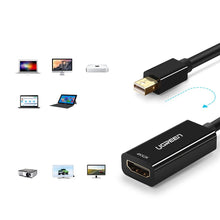 Заредете изображение във визуализатора на галерията – Ugreen adapter cable FHD (1080p) HDMI (female) - Mini DisplayPort (male - Thunderbolt 2.0) white (MD112 10460) - TopMag

