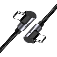 Заредете изображение във визуализатора на галерията – Ugreen US323 USB-C (angled) / USB-C (angled) cable 2m - black
