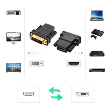 Заредете изображение във визуализатора на галерията – Ugreen HDMI adapter (female) - DVI 24 + 1 (male) FHD 60 Hz black (20124) - TopMag
