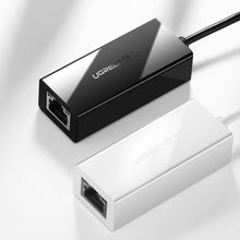 Заредете изображение във визуализатора на галерията – Ugreen external network adapter RJ45 - USB 2.0 100 Mbps Ethernet black (CR110 20254) - TopMag
