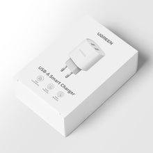 Заредете изображение във визуализатора на галерията – Ugreen charger 2x USB 2.4 A white (CD104 20384) - TopMag
