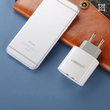 Заредете изображение във визуализатора на галерията – Ugreen charger 2x USB 2.4 A white (CD104 20384) - TopMag
