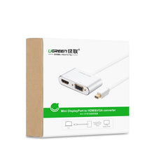 Заредете изображение във визуализатора на галерията – Ugreen HDMI / VGA adapter - mini DisplayPort Full HD 1080p black (MD115 20422) - TopMag
