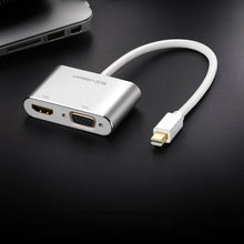 Заредете изображение във визуализатора на галерията – Ugreen HDMI / VGA adapter - mini DisplayPort Full HD 1080p black (MD115 20422) - TopMag
