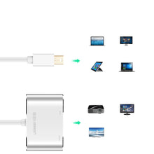 Заредете изображение във визуализатора на галерията – Ugreen HDMI / VGA adapter - mini DisplayPort Full HD 1080p black (MD115 20422) - TopMag
