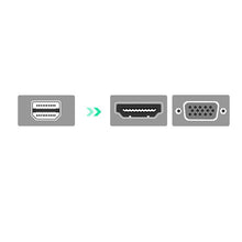 Заредете изображение във визуализатора на галерията – Ugreen HDMI / VGA adapter - mini DisplayPort Full HD 1080p black (MD115 20422) - TopMag
