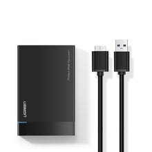 Заредете изображение във визуализатора на галерията – Ugreen bay for HDD SSD disk housing 2.5 '' SATA USB 3.2 Gen 1 (5 Gbps) micro USB SuperSpeed + 0.5 m cable black (US221 30848) - TopMag
