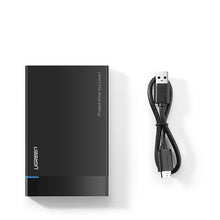 Заредете изображение във визуализатора на галерията – Ugreen bay for HDD SSD disk housing 2.5 '' SATA USB 3.2 Gen 1 (5 Gbps) micro USB SuperSpeed + 0.5 m cable black (US221 30848) - TopMag
