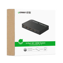 Заредете изображение във визуализатора на галерията – Ugreen switch splitter splitter switch HDMI - 3x HDMI 3D 4K 7.5 Gbps 36 bit per channel black (40234) - TopMag
