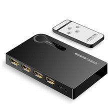 Заредете изображение във визуализатора на галерията – Ugreen switch splitter splitter switch HDMI - 3x HDMI 3D 4K 7.5 Gbps 36 bit per channel black (40234) - TopMag
