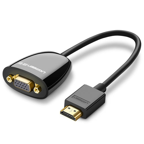 Ugreen Cable Cord Adapter Adapter One Way HDMI (Male) to VGA (Female) FHD Black (MM105 40253) - TopMag