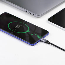 Заредете изображение във визуализатора на галерията – Ugreen angled cable USB Type C - USB Type C Power Delivery 60 W 20 V 3 A 2 m black-gray cable (US255 50125) - TopMag
