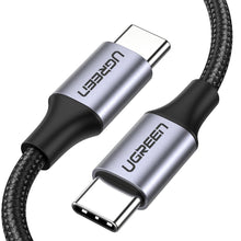 Заредете изображение във визуализатора на галерията – Ugreen cable USB Type C - USB Type C Quick Charge 480 Mbps cable 60 W 3 A 1 m black-gray (US261 50150) - TopMag
