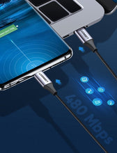 Заредете изображение във визуализатора на галерията – Ugreen cable USB Type C - USB Type C Quick Charge 480 Mbps cable 60 W 3 A 1 m black-gray (US261 50150) - TopMag
