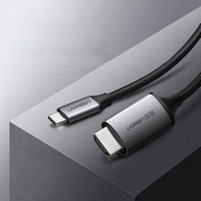 Заредете изображение във визуализатора на галерията – Ugreen cable HDMI cable - USB Type C 4K 60 Hz 1.5 m black-gray (MM142 50570) - TopMag
