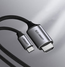 Заредете изображение във визуализатора на галерията – Ugreen cable HDMI cable - USB Type C 4K 60 Hz 1.5 m black-gray (MM142 50570) - TopMag
