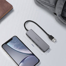 Заредете изображение във визуализатора на галерията – Ugreen USB HUB splitter - 4x USB 3.2 Gen 1 with micro USB power port gray (CM219 50985) - TopMag
