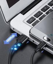 Заредете изображение във визуализатора на галерията – Ugreen cable USB - micro USB cable 2.4 A 480 Mbps 1.5 m black (US289 60137) - TopMag
