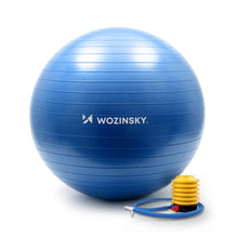 Заредете изображение във визуализатора на галерията – Wozinsky gym ball exercise ball 65 cm fitness blue - TopMag
