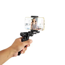 Заредете изображение във визуализатора на галерията – Combo selfie with tripod for live broadcast with LED flash and micro and remote control AY-49

