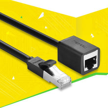 Заредете изображение във визуализатора на галерията – Ugreen Extension Cable Ethernet RJ45 Cat 6 FTP 1000Mbps 2m Black (NW112 11281) - TopMag

