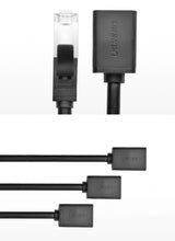 Заредете изображение във визуализатора на галерията – Ugreen Extension Cable Ethernet RJ45 Cat 6 FTP 1000Mbps 3m Black (NW112 11282) - TopMag
