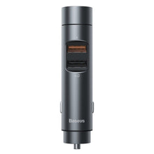 Заредете изображение във визуализатора на галерията – Baseus Bluetooth 5.0 FM Transmiter car charger 2x USB 3 A 18 W PPS Quick Charge 3.0 AFC FCP grey (CCNLZ-C0G) - TopMag
