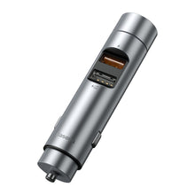 Заредете изображение във визуализатора на галерията – Baseus Bluetooth 5.0 FM Transmiter car charger 2x USB 3 A 18 W PPS Quick Charge 3.0 AFC FCP silver (CCNLZ-C0S) - TopMag
