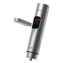 Заредете изображение във визуализатора на галерията – Baseus Bluetooth 5.0 FM Transmiter car charger 2x USB 3 A 18 W PPS Quick Charge 3.0 AFC FCP silver (CCNLZ-C0S) - TopMag
