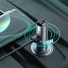 Заредете изображение във визуализатора на галерията – Baseus Bluetooth 5.0 FM Transmiter car charger 2x USB 3 A 18 W PPS Quick Charge 3.0 AFC FCP silver (CCNLZ-C0S) - TopMag
