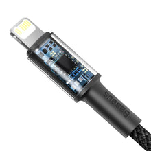 Заредете изображение във визуализатора на галерията – Baseus USB Type C - Lightning cable Power Delivery fast charge 20 W 1 m black (CATLGD-01) - TopMag

