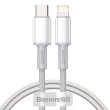 Заредете изображение във визуализатора на галерията – Baseus USB Type C cable - Lightning Fast Charging Power Delivery 20 W 1 m white (CATLGD-02) - TopMag
