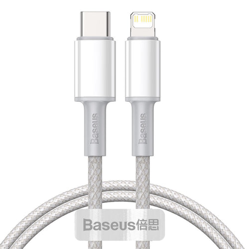 Baseus USB Type C cable - Lightning Fast Charging Power Delivery 20 W 1 m white (CATLGD-02) - TopMag