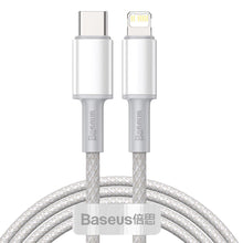 Заредете изображение във визуализатора на галерията – Baseus USB Type C cable - Lightning Fast Charging Power Delivery 20 W 2 m white (CATLGD-A02) - TopMag
