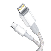 Заредете изображение във визуализатора на галерията – Baseus USB Type C cable - Lightning Fast Charging Power Delivery 20 W 2 m white (CATLGD-A02) - TopMag
