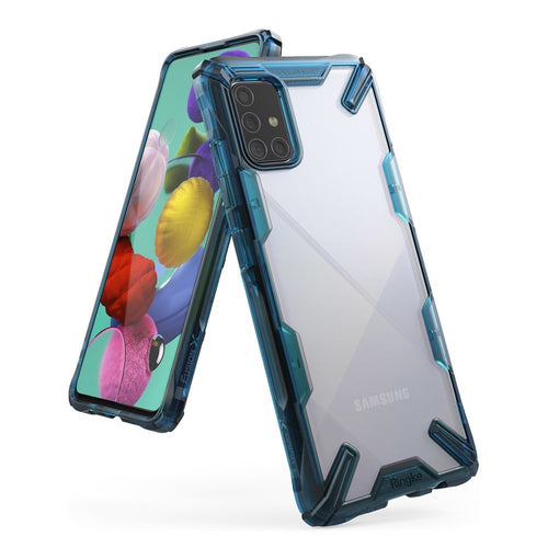 Ringke Fusion X durable PC Case with TPU Bumper for Samsung Galaxy M31s blue (FUSG0064) - TopMag