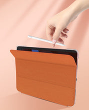 Заредете изображение във визуализатора на галерията – Kingxbar Business Series magnetic Smart Cover Sleep case iPad Air 2020/2022 orange - TopMag
