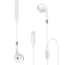 Заредете изображение във визуализатора на галерията – Dudao Wired In-Ear Lightning MFI Headphones (Made For iPhone Certification) White (U1PRO) - TopMag
