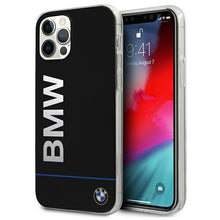 Заредете изображение във визуализатора на галерията – Etui BMW BMHCP12MPCUBBK iPhone 12/12 Pro 6,1" czarny/black hardcase Signature Printed Logo - TopMag
