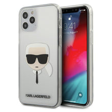 Заредете изображение във визуализатора на галерията – Karl Lagerfeld KLHCP12MKTR iPhone 12/12 Pro 6,1" hardcase Transparent Karl`s Head - TopMag

