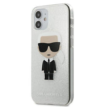 Заредете изображение във визуализатора на галерията – Karl Lagerfeld KLHCP12SPCUTRIKSL iPhone 12 mini 5,4" srebrny/silver hardcase Glitter Ikonik Karl - TopMag
