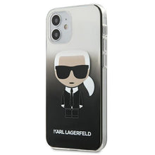 Заредете изображение във визуализатора на галерията – Karl Lagerfeld KLHCP12STRDFKBK iPhone 12 mini 5,4" czarny/black hardcase Gradient Ikonik Karl - TopMag
