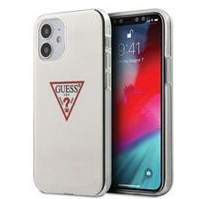 Заредете изображение във визуализатора на галерията – Guess GUHCP12SPCUCTLWH iPhone 12 mini 5,4" biały/white hardcase Triangle Collection - TopMag
